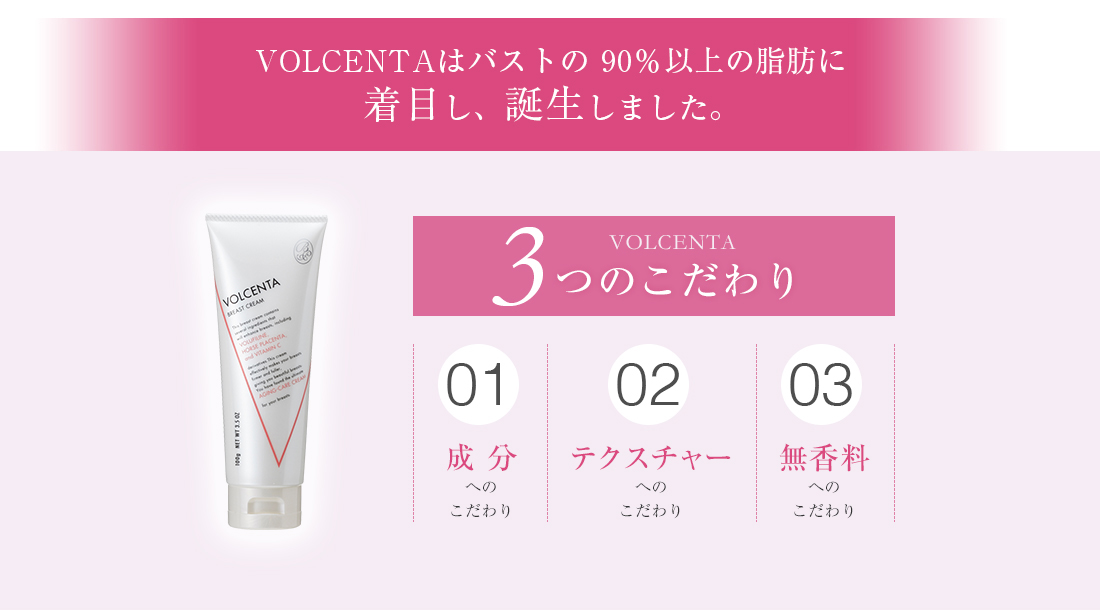 VOLCENTA3つのこだわり